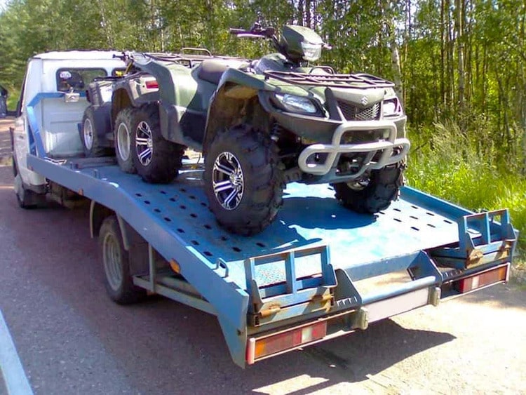 как перевозить квадроцикл на прицепе